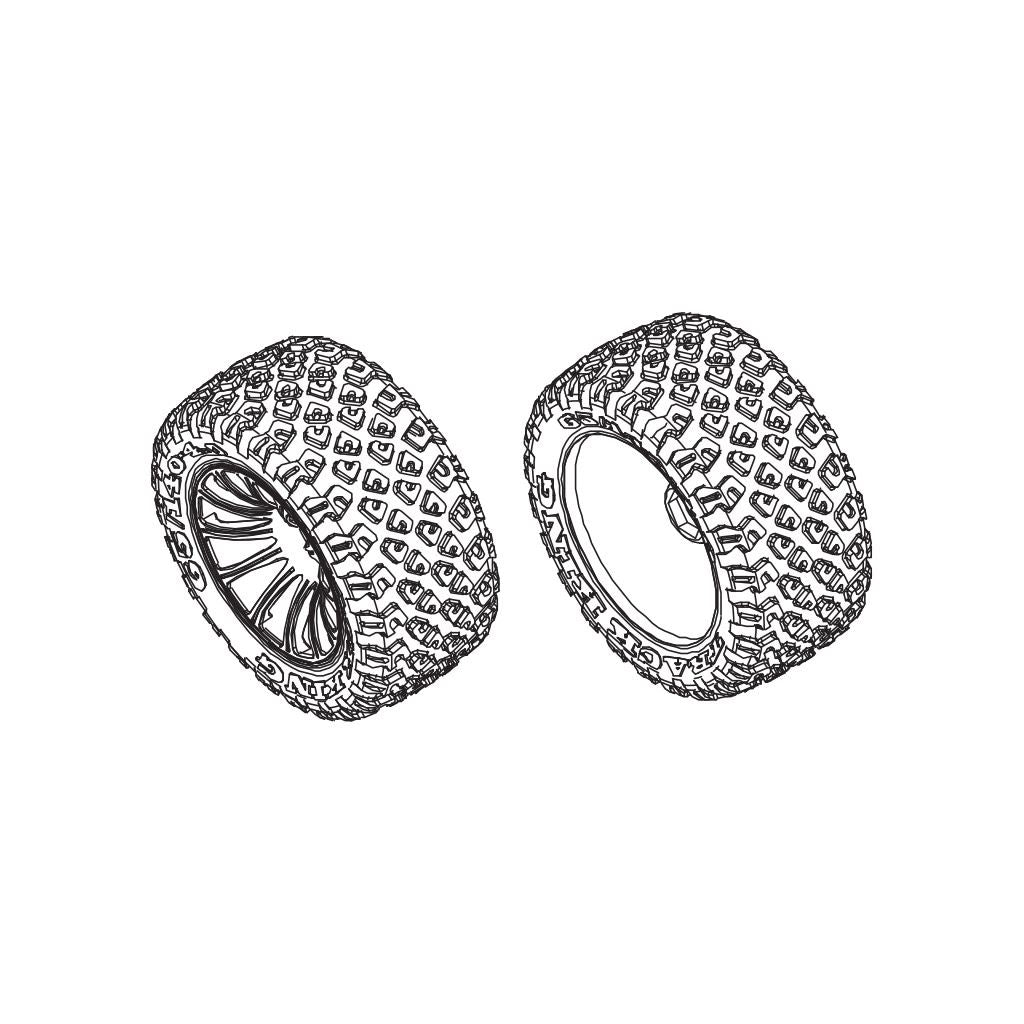 Pd Racing Wheels & Tyres 2Pcs