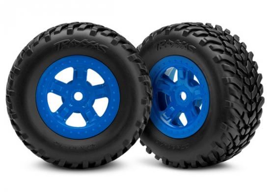 TRAXXAS Tires & Wheel, Assembeled, Blu