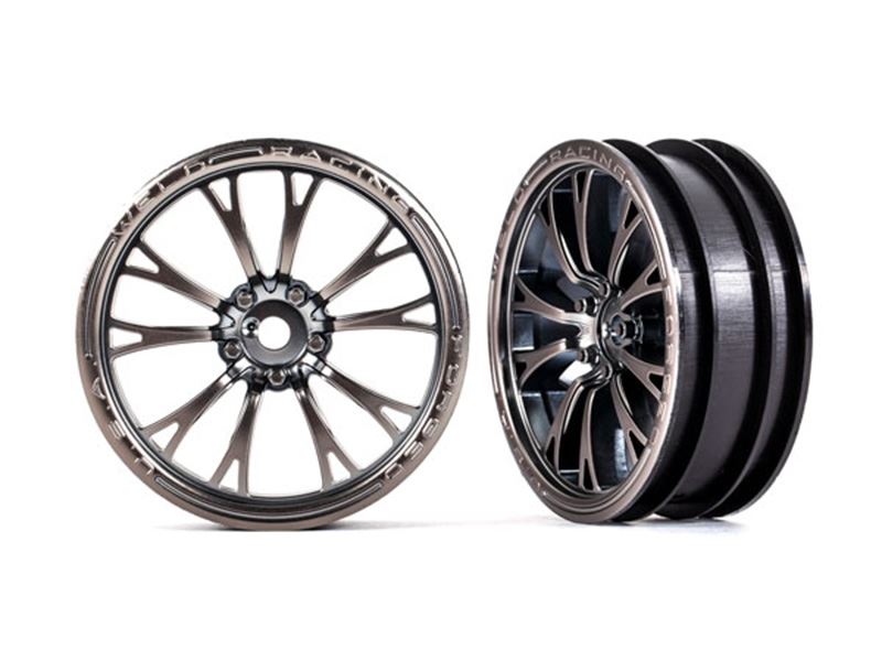 Traxxas Weld Satin Black Chrome Wheels (Front) (2)
