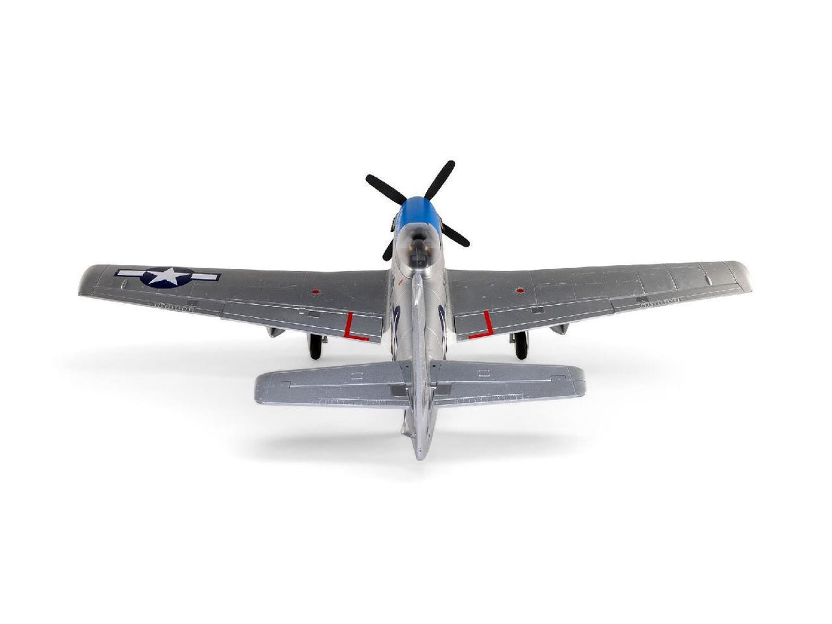 E Flite P-51D Mustang 1.2m BNF Basic with AS3X and SAFE Select inCrip