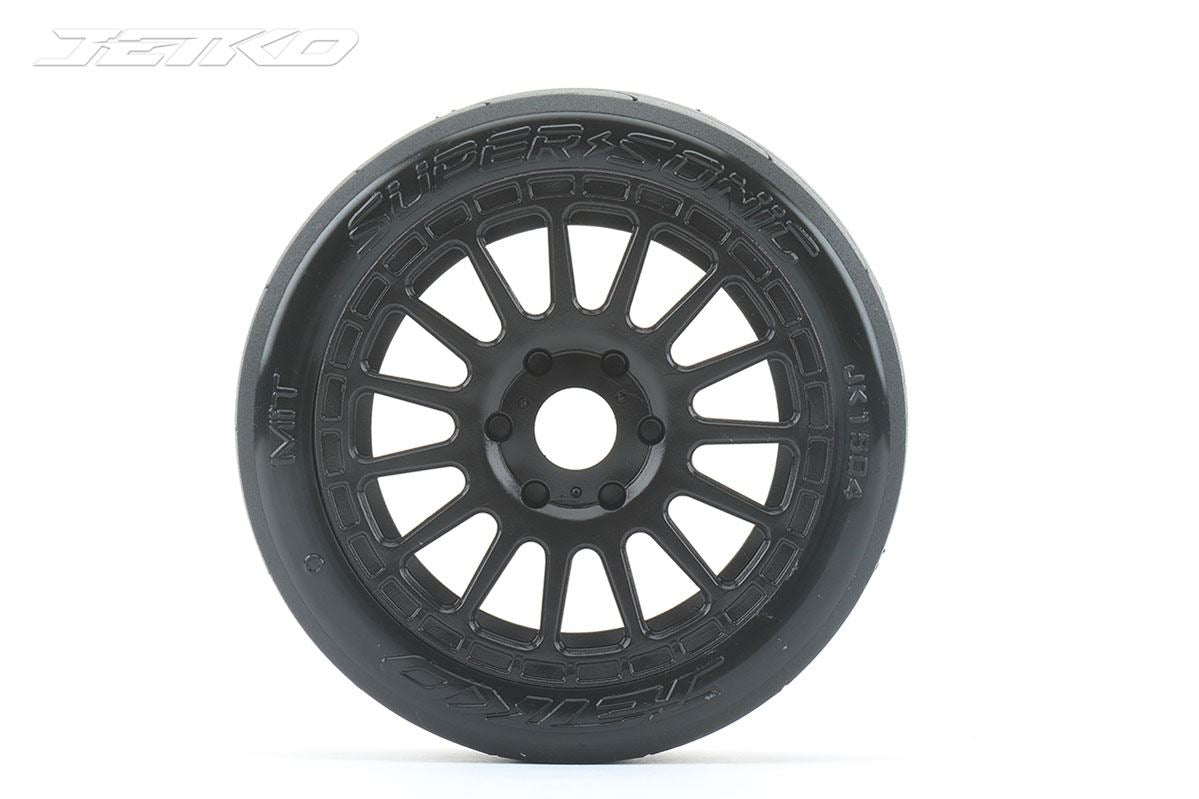 Jetko Ex Super Sonic 1:8 Slicks Belted Tyre Black Wheels 17Mm Hex (2)