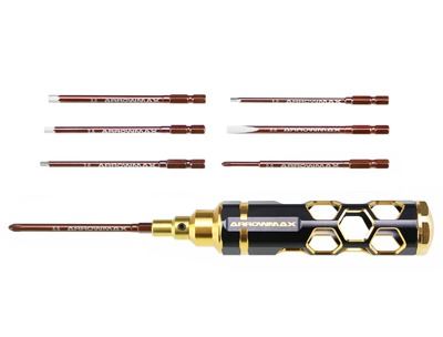Arrowmax Combo Quick Drive Tip Caddy 7pcs Blk Golden