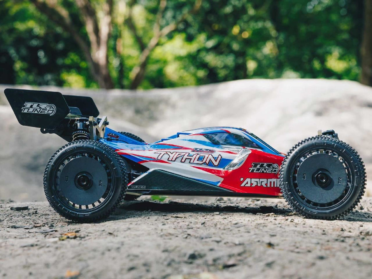 Arrma 1/8 TLR Tuned TYPHON 6S 4WD BLX Buggy RTR, Red/Blue