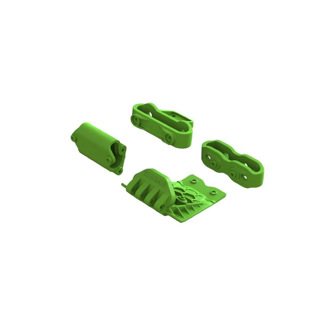 Arrma Lower Skid And Bumper Mount Set - Green