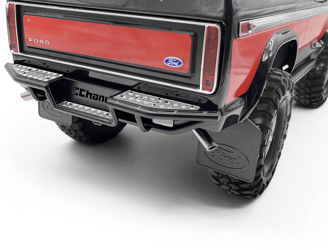 RC4WD RANCH REAR STEP BUMPER FOR TRAXXAS TRX-4 '79 BRONCO RANGER XLT (BLACK)