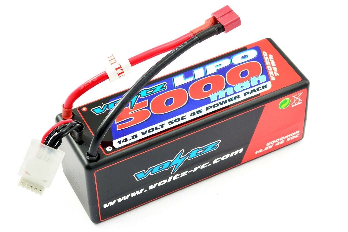 Voltz 5000Mah Hard Case 14.8V 50C Lipo Stick Pack Xt90