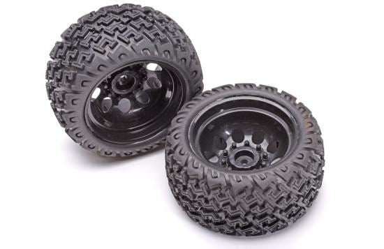 DHK Cage-R - Tyre Set (Glued) Black Wheels