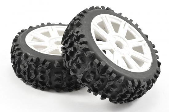 FASTRAX 1:8 MAZE BLOCK MOUNTED ON 8-SPOKE WHITE (PR)