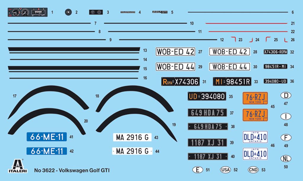 Italeri VW GOLF GTI RABBIT