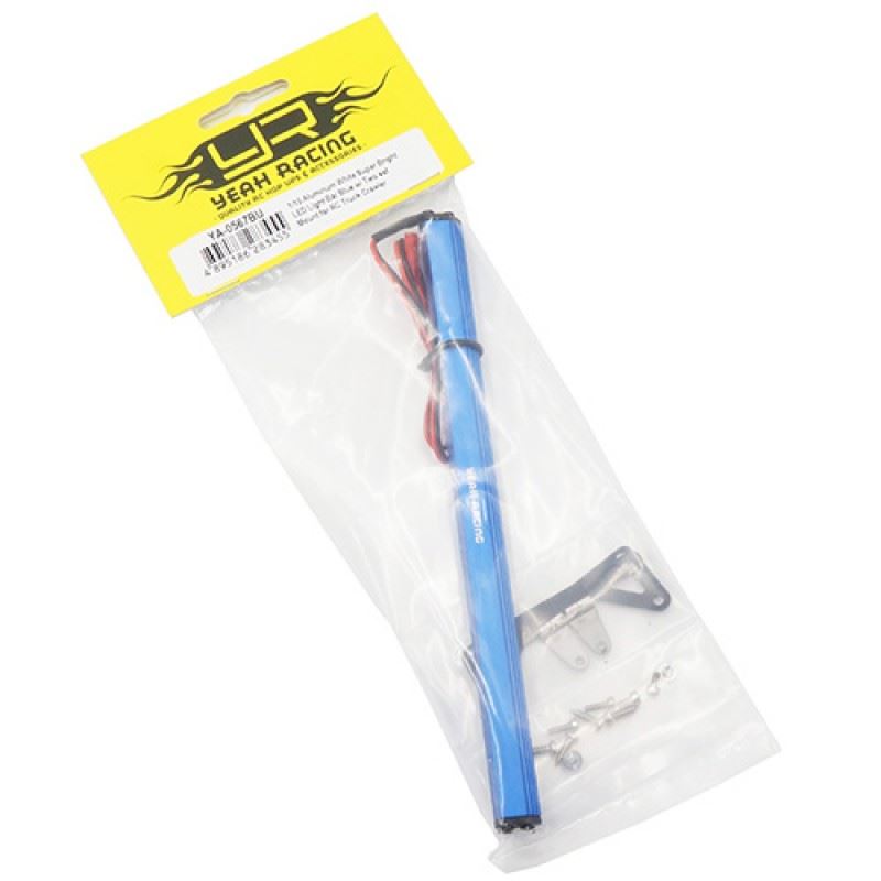 Yeah Racing 1/10 Aluminum White Super Bright LED Light Bar Blue w/Two Set Mount for 1/10 RC Truck Crawler