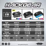 Yeah Racing Aluminium Hackgear Low Profile Digital High Speed Brushless Hv Servo For 1/10 Rc