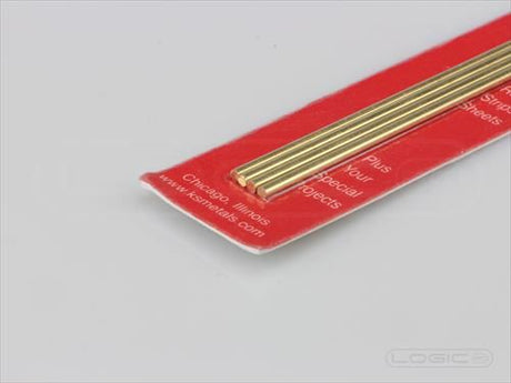 KS 300mm Round Brass Rod 2.0mm Dia (Pk4)
