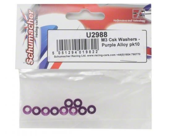 Schumacher M3 Csk Washers - Purple Alloy (pk10)