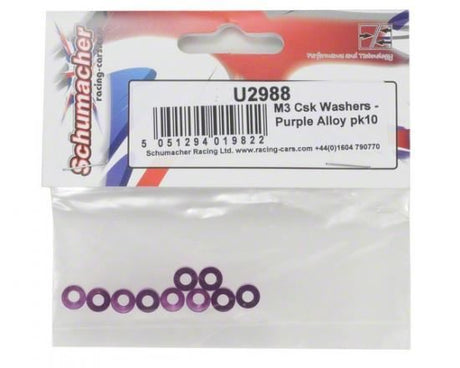 Schumacher M3 Csk Washers - Purple Alloy (pk10)