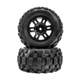 Pro-Line Badlands Front/Rear Tires Mtd 12Mm Black Split Six (2): Arrm