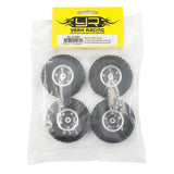Yeah Racing Aluminum CNC 5 Spoke w/ Graphite Beadlock Wheel Set For Axial SCX24 Element Enduro24