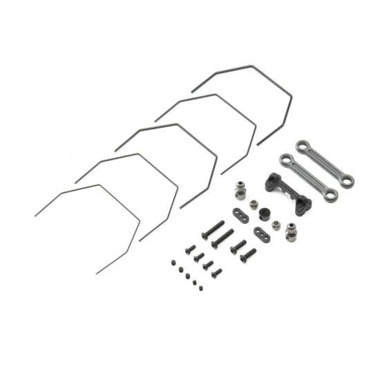 TLR Rear Sway Bar Set, Laydown: 22 4.0