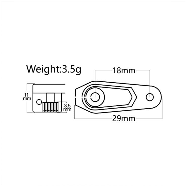 Power Hd Aluminum Servo Horn 18Mm Height 11Mm 25Th