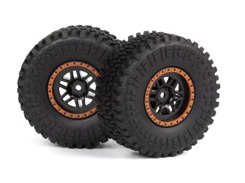 Assembled Wheel & Tyre (Orange/2Pcs)