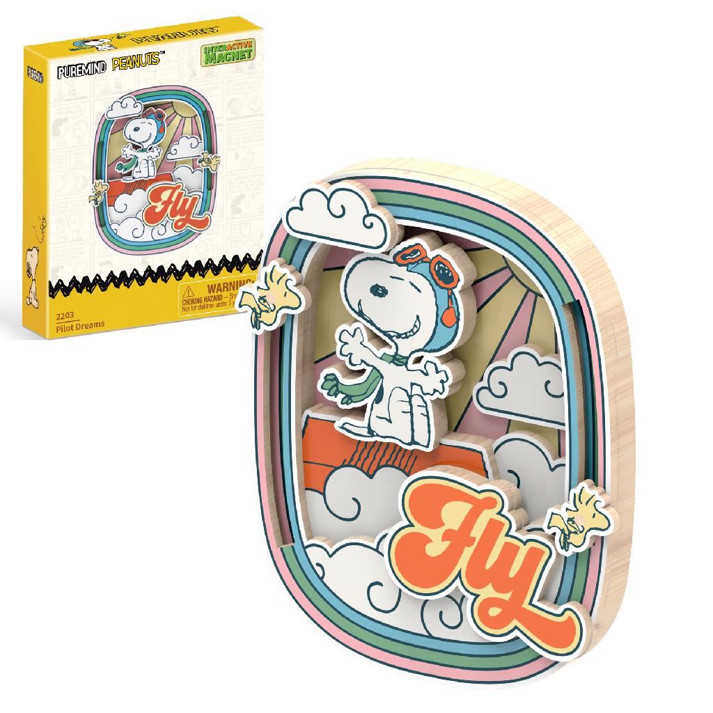 Puremind Peanuts™ Snoopy'S Pilot Dreams Wooden Magnet