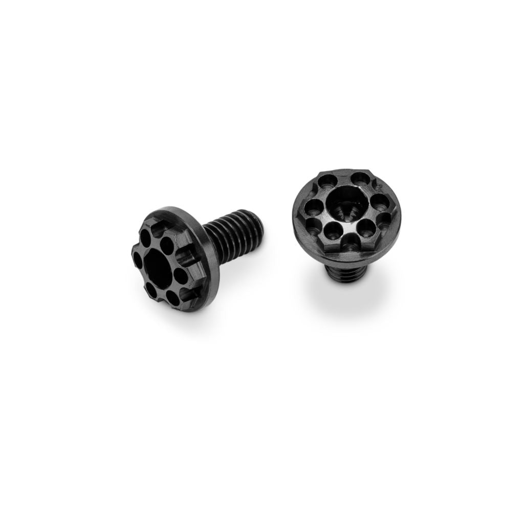 Titanium Finnisher 3X6Mm Motor Screws Black - 2Pc