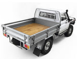 RC4WD KOBER REAR BED W/TIRE HOLDER & MUD FLAPS FOR RC4WD TF2 LWB TOYOTA LC70 (SILVER)