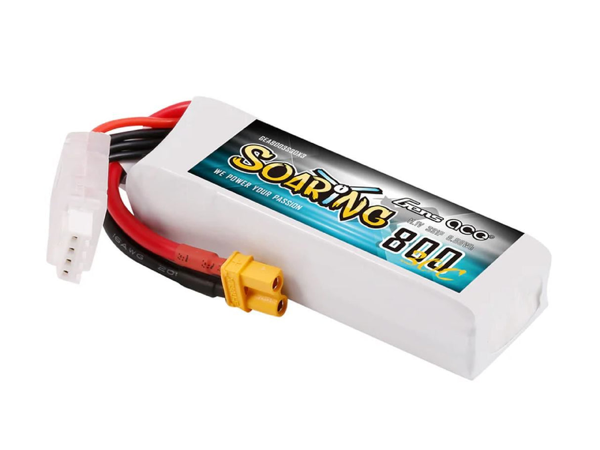 Gens Ace Li-Po 3S 11.1V 800Mah 30C Soaring With Xt30