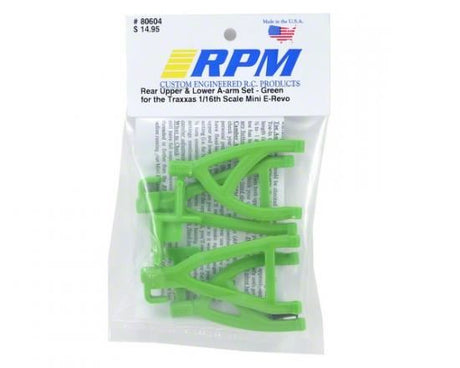 RPM TRAXXAS 1/16TH E-REVO REAR A-ARMS GREEN