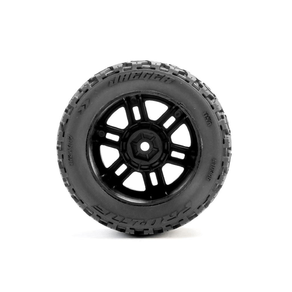 Pro-Line Jaeger Front/Rear Mt Tires Mtd 12Mm Black Split Six (2): Arr