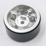Yeah Racing Aluminum CNC 5 Spoke Beadlock Rim 4pcs For Axial SCX24 Silver