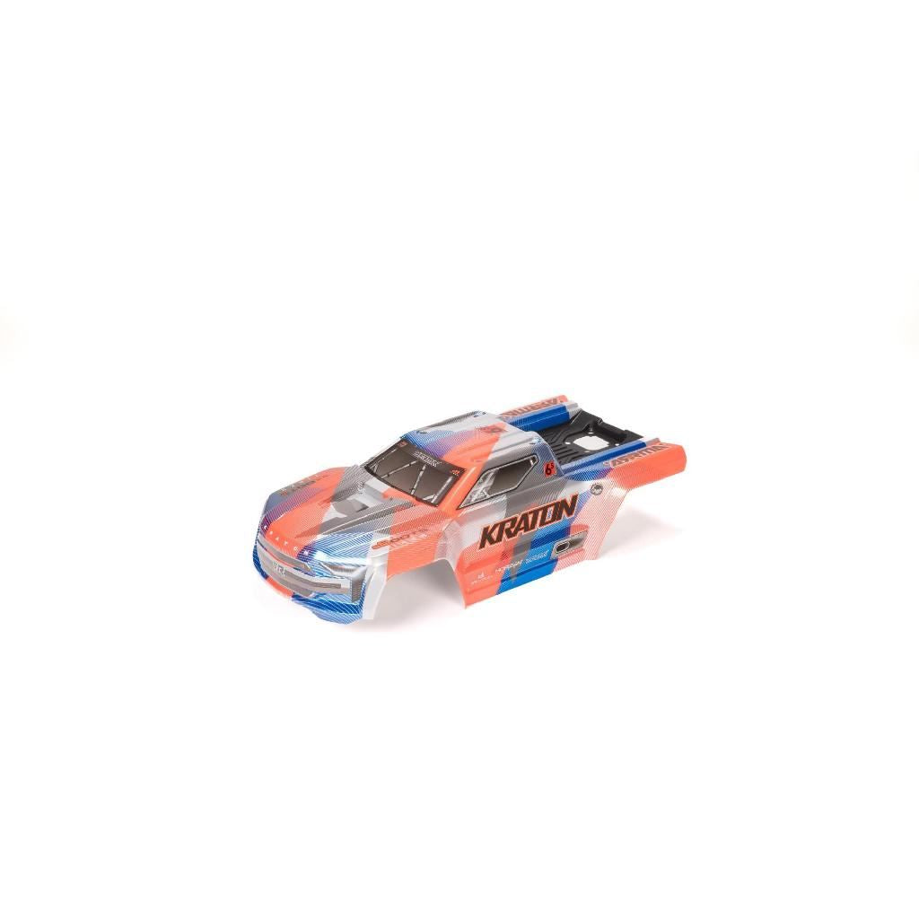 Arrma 1/8 Painted Body With Decals, Blue/Orange: Kraton 6S Blx V6