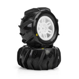 Pro-Line 1/16 Dumont Front/Rear Paddle Tires Mounted 12Mm White Split