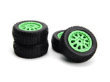 Sidepin Sc Wheel/Tyre Set (Green/Front/Rear)