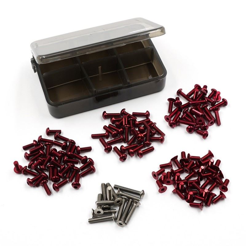 Yeah Racing 7075 Aluminum & Titanium Screw Assorted Set W/Box For Reved Rdx