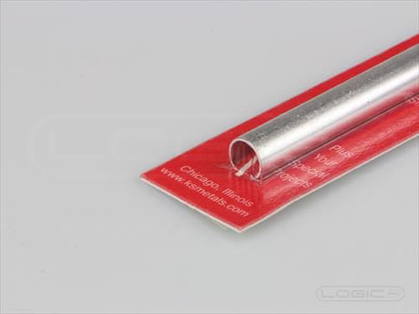 KS 300mm Round Aluminium Tube 9mm OD (Pk1) .45mm Wall