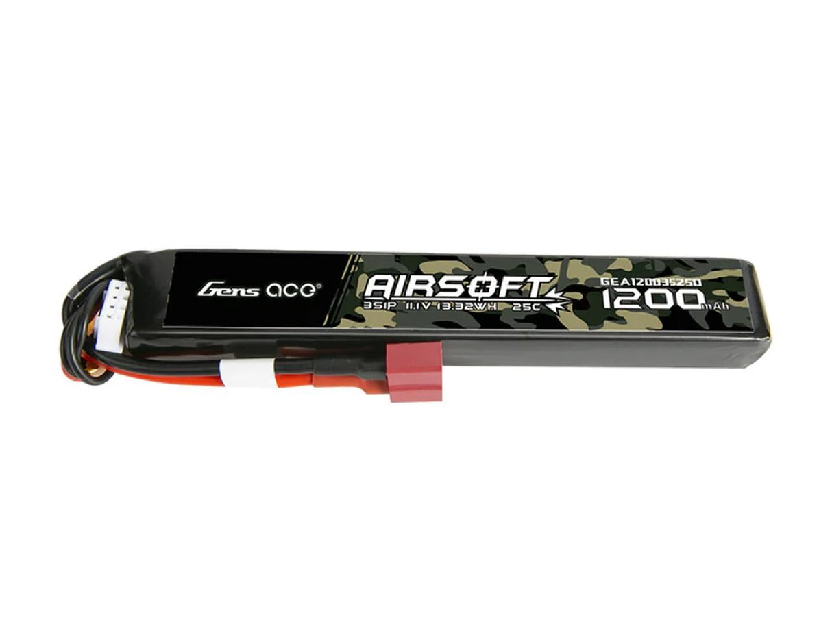 Gens Ace Airsoft 3S 1200Mah 25C With Deans (Fit Most Aeg)