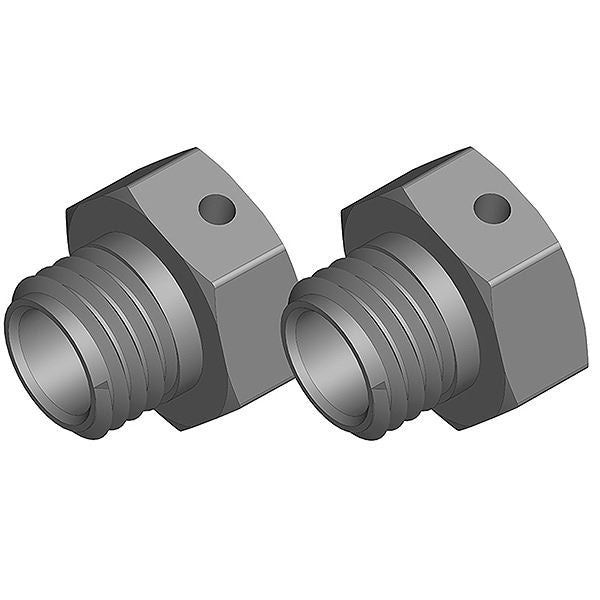Corally Wheel Hex Adapter Wide Rtr Aluminum 2 Pcs