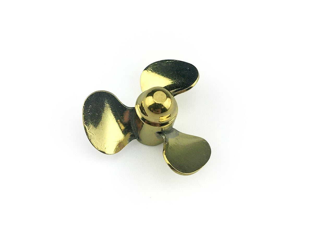 Radio Active Brass Propeller (Classic), 3 Blade, 20mm, M4, LH