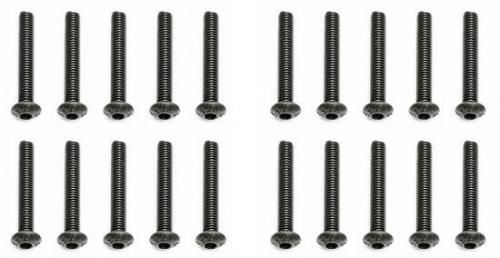 Team Associated M3 X 20 Button Head Hex Screws (10)
