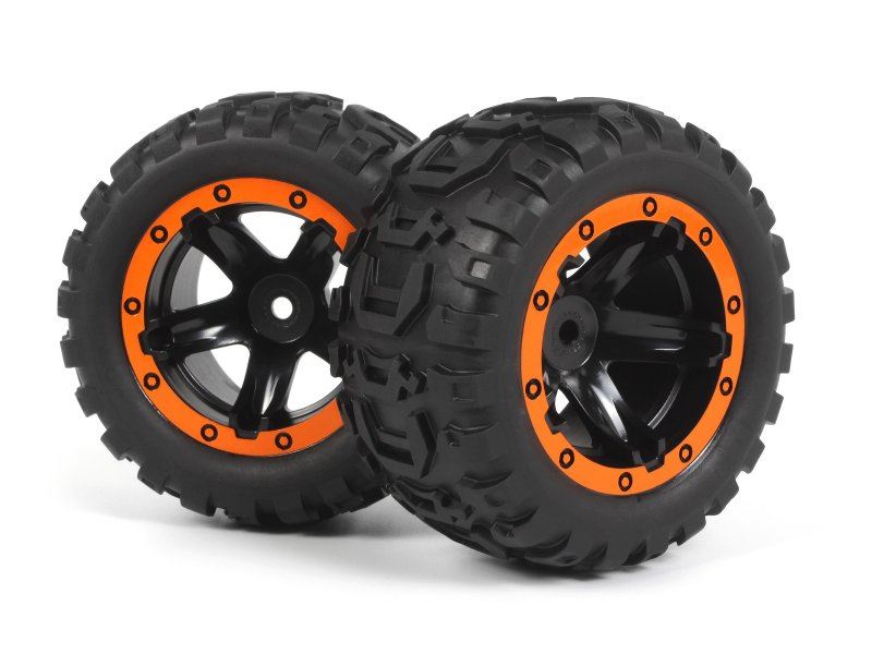 Slyder Mt Wheels/Tires Assembled (Black/Orange)