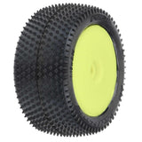 Proline 1/18 Prism Rear Carpet Mini-B Tires Mounted 8mm Yellow Wheel
