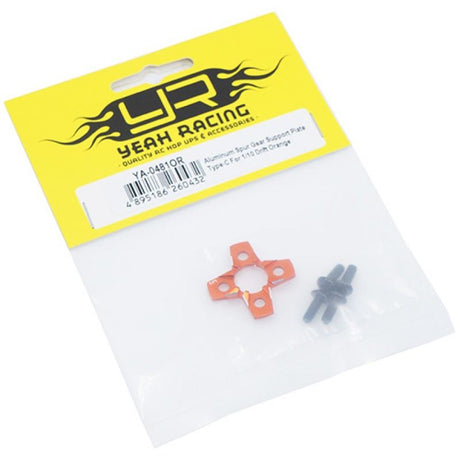 Yeah Racing Aluminum Spur Gear Support Plate Type-C For 1/10 Drift Orange