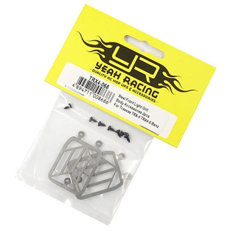 Yeah Racing Steel Front Light Grill Body Accessories 2pcs For Traxxas TRX-4 TRX4-6 Benz
