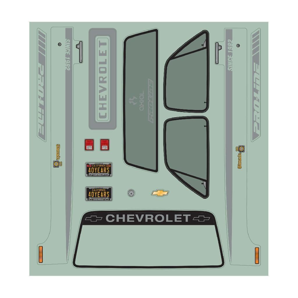 Proline 1982 Chevy K-10 Clear Body Set With Scale Molded Accesories