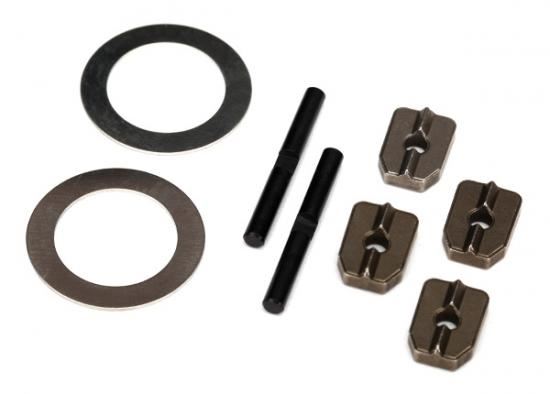 TRAXXAS Spider gear shaft (2)/spacers(4)/stainless washer(2) (for #7