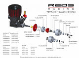 Reds Racing Clutch Tetra X Steel 34Mm Adjustable 4 Shoes Without Bell