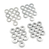 Yeah Racing Aluminium M4 X 8Mm Flat Washer 0.5 / 1 / 2 / 3 mm 10Pcs Each