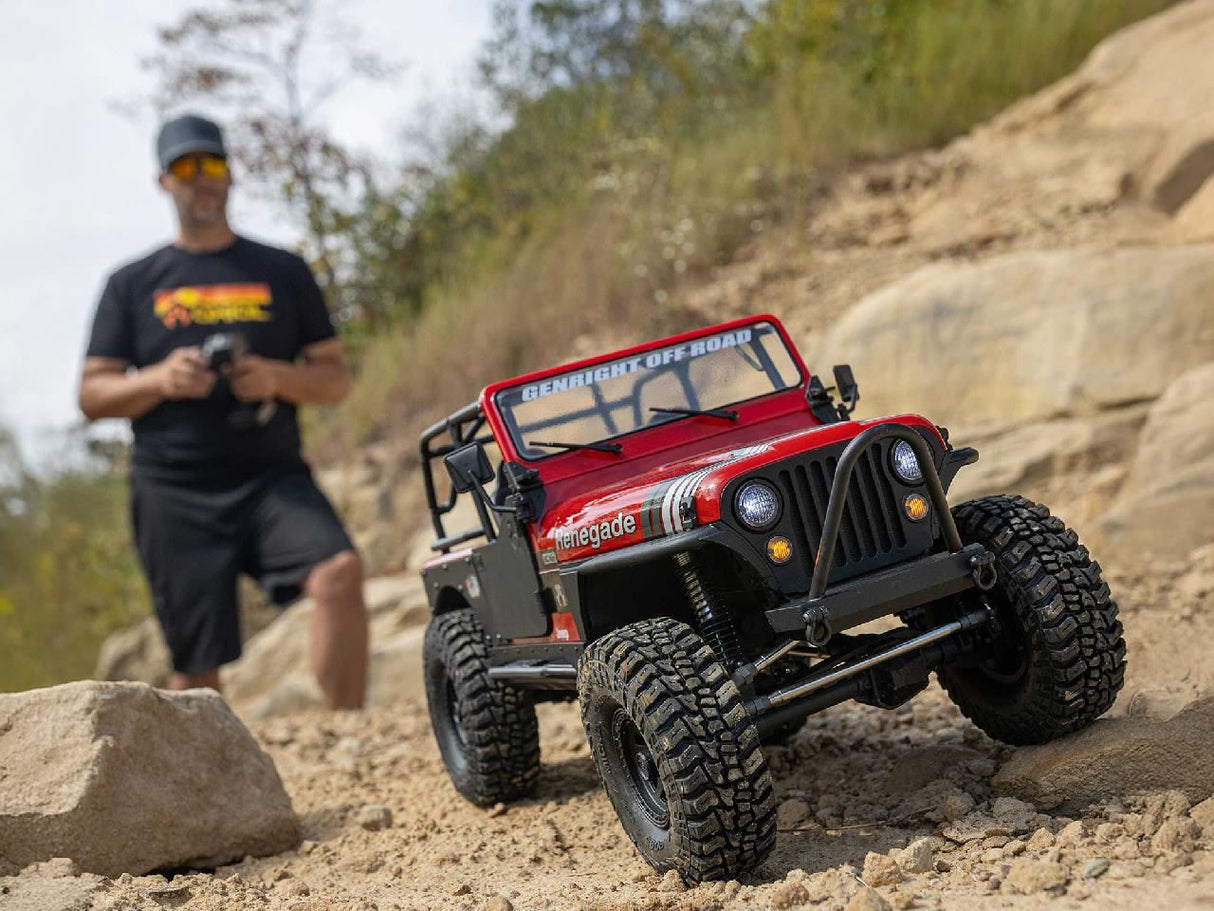Axial 1/10 Scx10 Iii Jeep Cj-7 4X4 Rtr Rock Crawler, Red