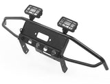 RC4WD GUARDIAN STEEL FRONT WINCH BUMPER W/LIGHTS FOR AXIAL 1/10 SCX10 II UMG10 (BLACK)