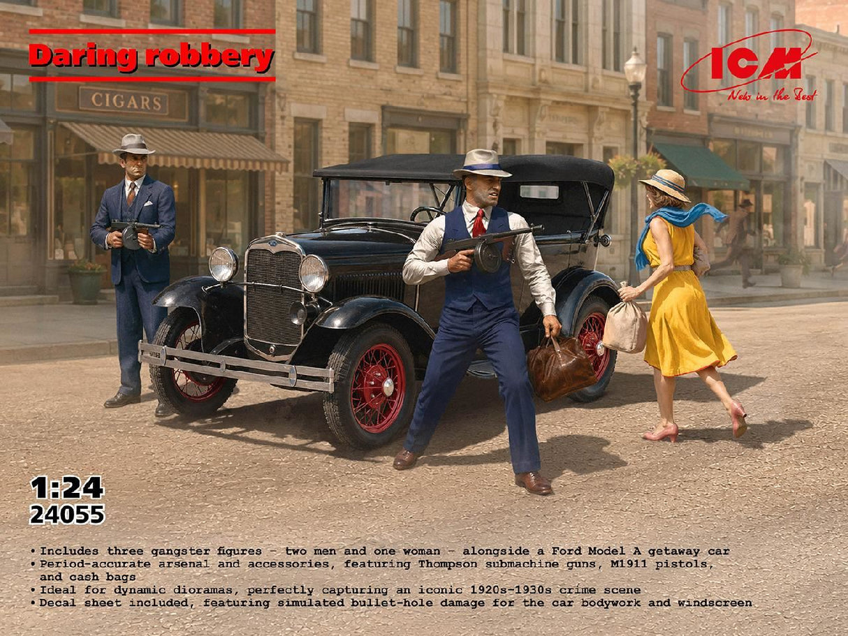 Icm �Daring Robbery’ Ford Model A With 3 Gangster Figures